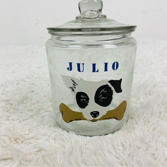 UNBRANDED glass dog Julio treats jar for dogs - Picture 3 of 12